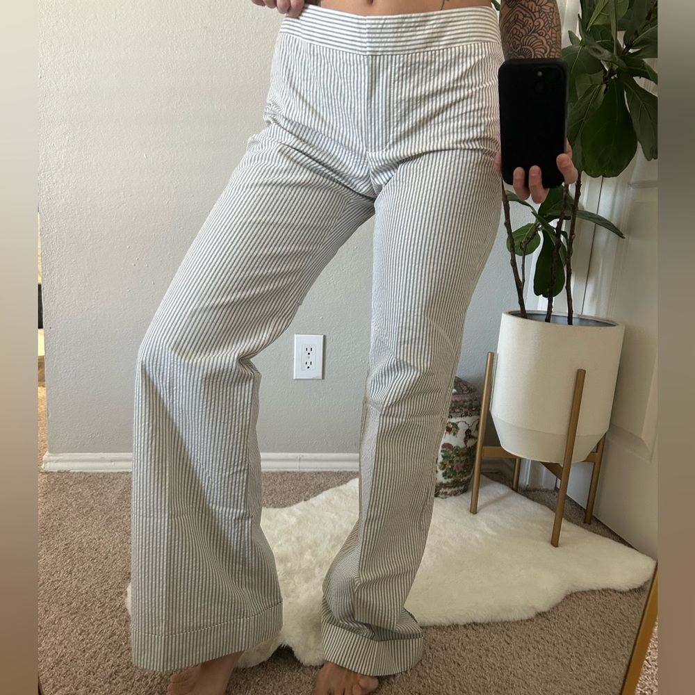 Jcrew pinstripe seersucker pants NWT